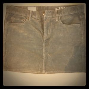 Grey cordoned mini skirt